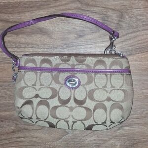 Coach Tan and Purple Women's Bag